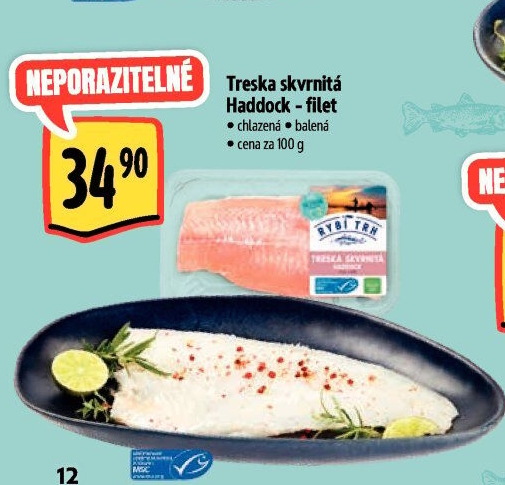 Treska skvrnitá Haddock filet Albert