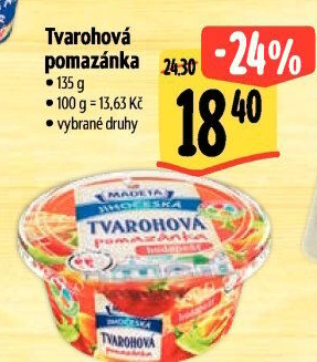 Tvarohová pomazánka Jihočeská Madeta