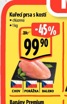 Kuřecí prsa s kostí