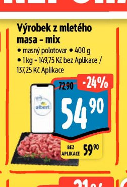 Výrobek z mletého masa - mix