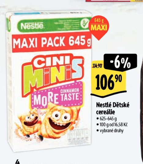 Nestlé Dětské cereálie