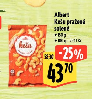 Albert Kešu pražené solené