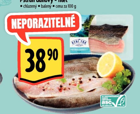 Pstruh duhový - filet