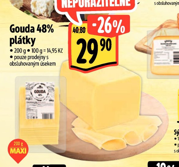 Gouda 48% plátky