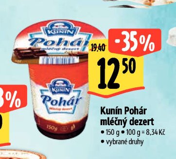 Kunín Pohár mléčný dezert