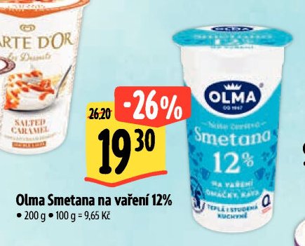 Olma Smetana na vaření 12%
