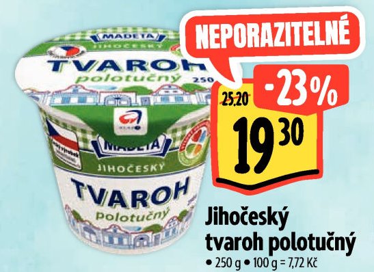 Jihočeský tvaroh polotučný