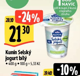 Kunín Selský jogurt bílý