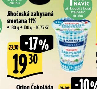 Jihočeská zakysaná smetana 11%