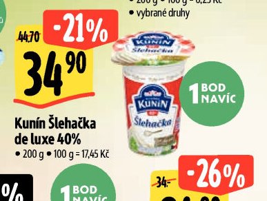 Kunín Šlehačka de luxe 40%