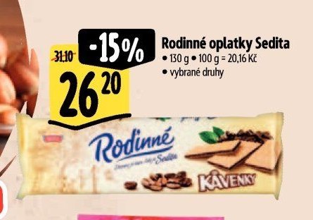 Rodinné oplatky Sedita