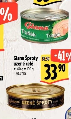 Giana Šproty uzené celé