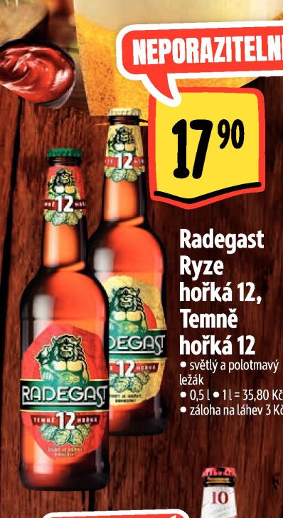 Radegast Ryze hořká 12, Temně hořká 12