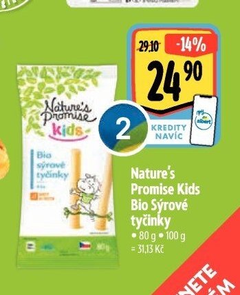 Nature's Promise Kids Bio Sýrové tyčinky
