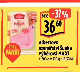 Albertovo uzenářství Šunka výběrová MAXI