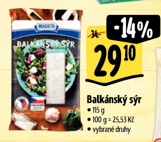Balkánský sýr Madeta