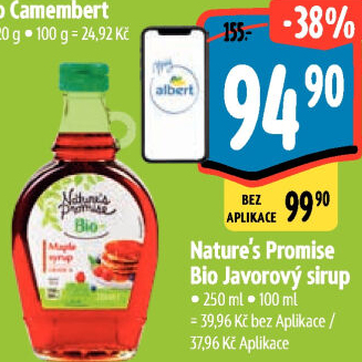 Javorový sirup bio Nature'