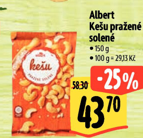 Kešu pražené Albert