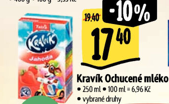Nápoj mléko ochucené Kravík Tatra