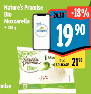 Sýr Mozzarella bio Nature'