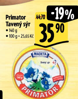Sýr tavený Primátor Madeta