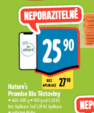 Těstoviny bio Nature'
