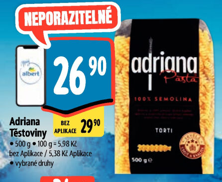 Těstoviny semolinové Adriana