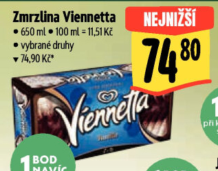 Zmrzlinová roláda Viennetta Algida