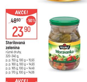 Sterilovaná zelenina Hamé Moravanka