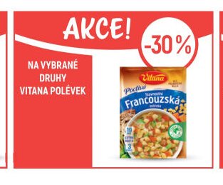 Na vybrané druhy Vitana polévek