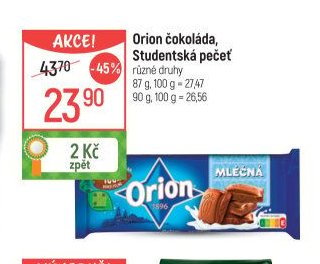 Orion čokoláda, Studentská pečeť