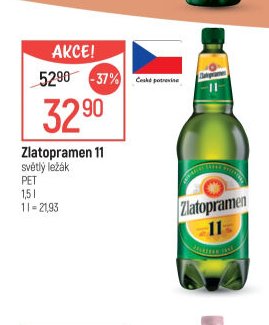 Zlatopramen 11 světlý ležák
