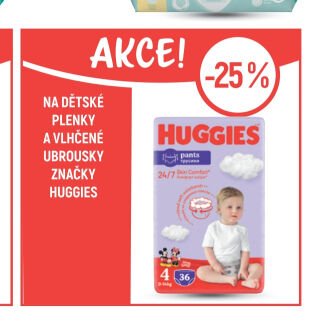 Huggies dětské pleny a vlhčené ubrousky