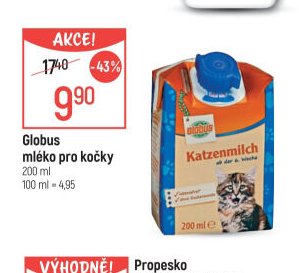 Globus mléko pro kočky