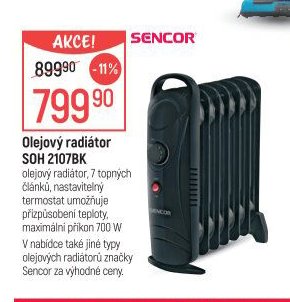 Olejový radiátor SOH 2107BK