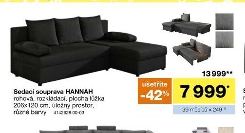 Sedací souprava HANNAH - Jysk akcniletaky.com
