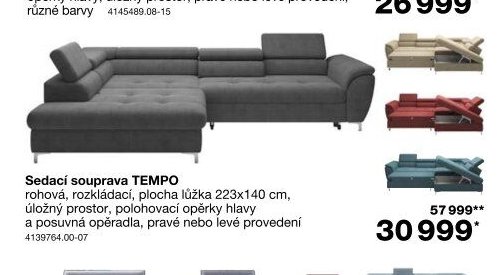 Sedací souprava TEMPO - Jysk akcniletaky.com