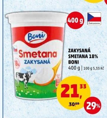 ZAKYSANÁ SMETANA 18% BONI