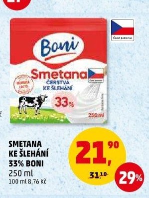 SMETANA KE ŠLEHÁNÍ 33% BONI