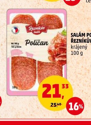 Salám Poličan Řezníkův talíř
