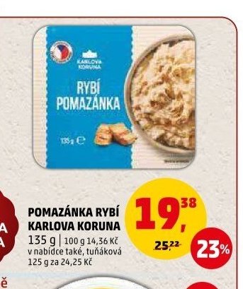 POMAZÁNKA RYBÍ KARLOVA KORUNA