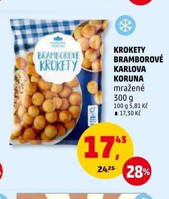 Krokety bramborové Karlova Koruna