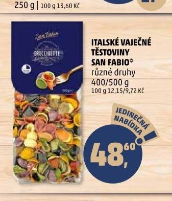 Italské vaječné těstoviny San Fabio