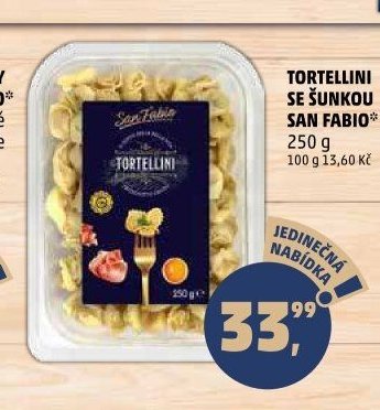 Tortellini se šunkou San Fabio