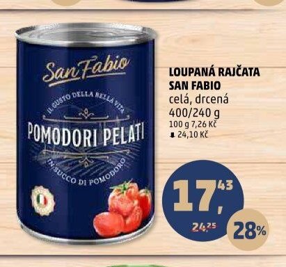 Loupaná rajčata San Fabio 400/240 g