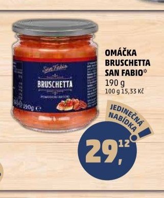 Omáčka Bruschetta San Fabio 190 g