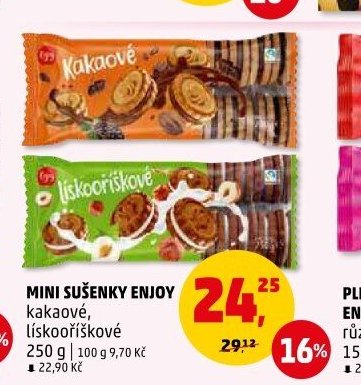 MINI SUŠENKY ENJOY kakaové, lískooříškové