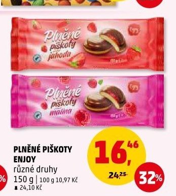 PLNĚNÉ PIŠKOTY ENJOY různé druhy