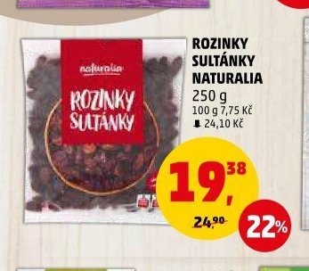 ROZINKY SULTÁNKY NATURALIA 250 g