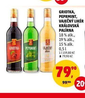 Griotka, Peprmint, Vaječný likér Královská palírna